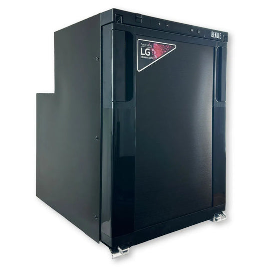 BEKULE - R50- 12/24v DC LG Compressor Fridge (Alpicool) Dual hinge- Black