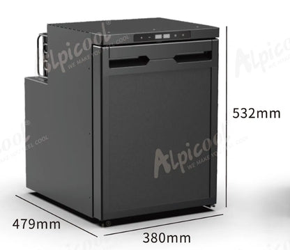 BEKULE - BK50X-S - 12/24v DC LG Compressor Fridge (Alpicool) 43.7L - Silver