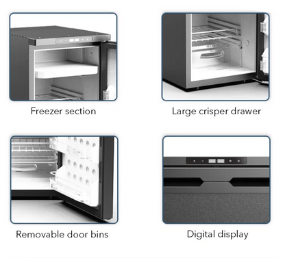 BEKULE - BK50X-S - 12/24v DC LG Compressor Fridge (Alpicool) 43.7L - Silver